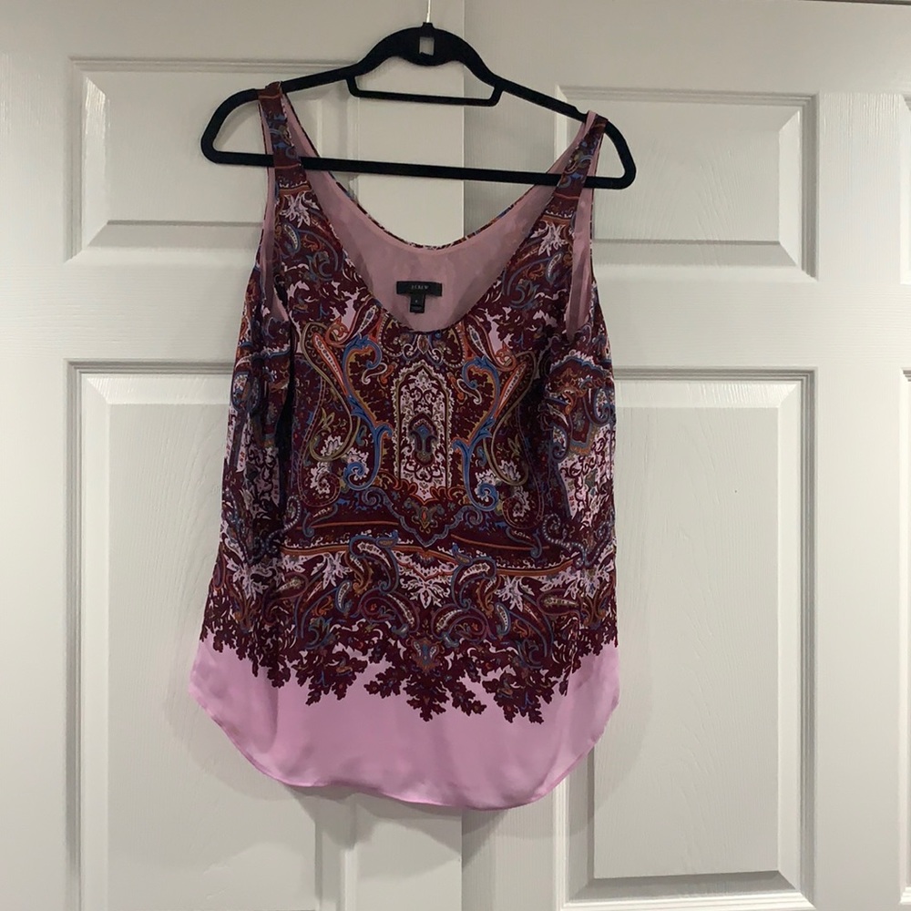 J.Crew Tank top-paisley size 8
